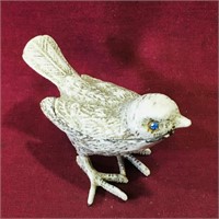 Small Metal Bird Container (Vintage)