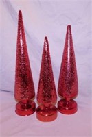 Valerie Parhill set of 3 lighted beaded glass