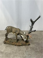 Danbury Mint The Rub Whitetail Deer Sculpture by