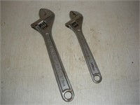 12 & 15 inch Adjustable Wrenches