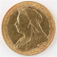 1900 GOLD SOVEREIGN QUEEN VICTORIA COIN