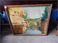 Painting Water Around Rocks 27 1/2" x 23 1/2" 1960