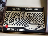 Fresh Ground Coffee Sign 11 x 7.5