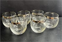 6 vintage silver-rimmed glasses