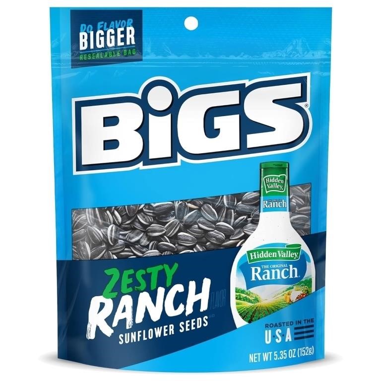 BIGS Hidden Valley Ranch Sunflower Seeds, 12 Pack