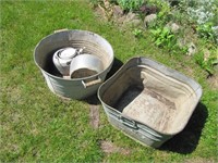 Galvanized Tub Lot