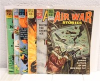 (6) 1965 DELL AIR WAR STORIES 12 CENT COMICS
