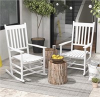 $299 Outsunny set of 2 outdoor rocking chairs whit