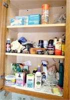 CONTENTS OF TOP LEFT CABINET IN LAUNDRY ROOM