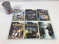 6 jeux Wii dont Tintin, X-Men Destiny