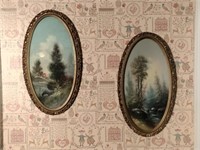 2 Antique William Henry Chandler Framed Pastels