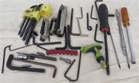 VARIOUS SIZED ALLEN WRENCHES &HEX DRIVERS