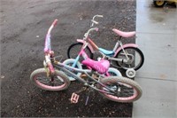3 sm. girls bikes