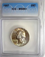 1957 Quarter ICG MS66+