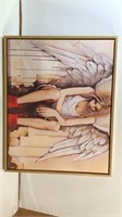 New Angel Girl Framed Canvas Poster