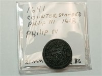 OF) 1641 counter stamped Philip III Phillip IV