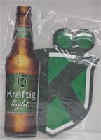 (QQ) Tin Kräftig Light Beer and Logo Sign