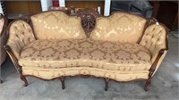 Walnut French Carved Sofa