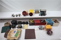 LOT OF APPROX. 10-12 VINTAGE FISHING REELS: