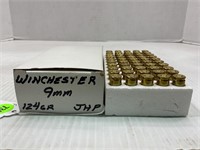50 ROUNDS OF WINCHESTER 9MM 124 GR RELOADS