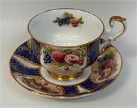 PRETTY PARAGON CUP & SAUCER W GOLD ACCENT
