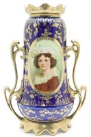 Royal Vienna Porcelain Vase w/ Micro Portrait