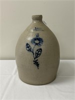 W. Hart 3 Gallon Stoneware Jug with Flower