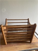 Oakwood magazine rack