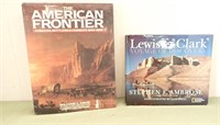 (2) BOOKS:  THE AMERICAN FRONTIER; LEWIS & CLARK