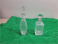 (2) Cut Glass Crystal Decanter's