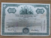 Food fair properties stock certificate