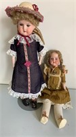 (2) antique jointed German dolls