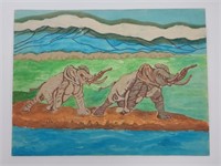 Robert Bannister Original Art - Elephants
