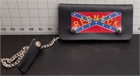 New Genuine leather Redneck wallet with chain