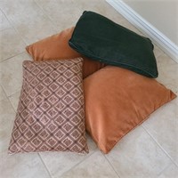 Four Vintage Pillows / Cushions