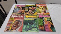 6 vintage 1960s monster magazines