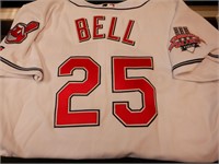 DAVID BELL TEAM ISSUED CLEVELAND INDIANS JERSEY