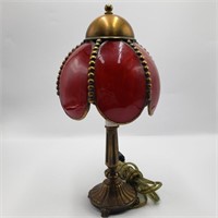 12" FarberGlass Ruby Table Lamp