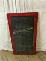 RED TRIMMED CHALK BOARD