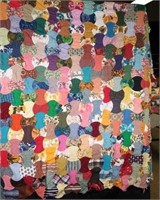 Hand-Stitched Quilt Top 73x69 - #13