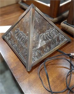 Pyramid Shaped Copper Light Fixture