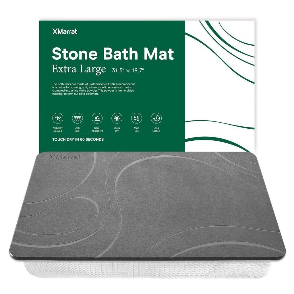 Large Stone Bath Mat  Super Absorbent