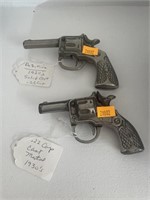 2 vintage cast .22 cap guns