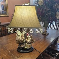 Amazing Figural Nesting Doves Table Lamp