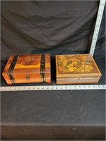 2 Wood boxes
