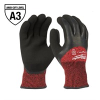 XL Red Latex Level 3 Cut-Resistant Winter Gloves(