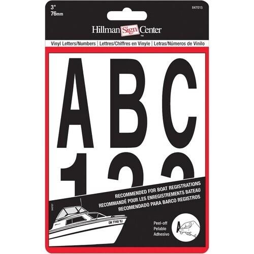 Hillman 3-in Black Letter and Number Pack