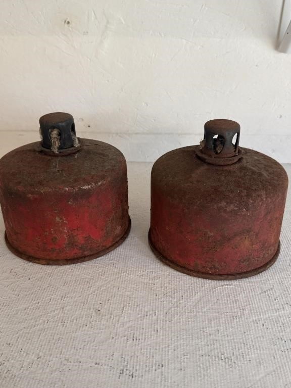 2 Vintage Red Truck Flares