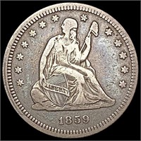 1859 Seated Liberty Quarter LIGHTLY CIRCULATED