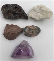 Small Hematite & Small Amethyst  & Other Pieces
